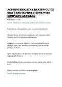 ACS BIOCHEMISTRY STUDY &NewLine;MATERIAL 2026 TESTED QUESTIONS &NewLine;AND ACCURATE SOLUTIONS