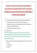California General Electrician Certification &NewLine;Examination Questions With Correct Answers &NewLine;&lpar;Verified Answers&rpar; Plus Rationales 2026 Q&A &vert; &NewLine;Instant Download Pdf 