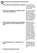 American Red Cross Lifeguarding Final Written EXAM 2026 UPDATE Verified Questions And Answers &vert; Guaranteed Success