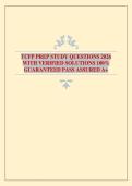 TCFP PREP STUDY QUESTIONS 2026 WITH VERIFIED SOLUTIONS 100&percnt; GUARANTEED PASS ASSURED A&plus;