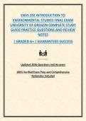 ENVS 202 INTRODUCTION TO ENVIRONMENTAL STUDIES FINAL EXAM UNIVERSITY OF OREGON COMPLETE STUDY GUIDE PRACTICE QUESTIONS AND REVIEW NOTES