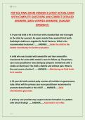 FNP 652 FINAL EXAM VERSION 3 LATEST ACTUAL EXAM &NewLine;WITH COMPLETE QUESTIONS AND CORRECT DETAILED &NewLine;ANSWERS &lpar;100&percnt; VERIFIED ANSWERS&rpar; &vert;ALREADY &NewLine;GRADED A&plus;