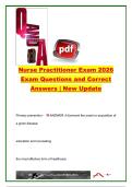 Nurse Practitioner Certification Exam 2026 Questions and Answers &vert; 1&comma;500&plus; Practice Questions &vert; Primary Care&comma; Preventive Medicine&comma; Pharmacology&comma; Neurology&comma; Infectious Disease & Family Practice Review
