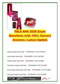 PALS AHA 2026 Certification Exam Questions and Answers &vert; 150&plus; Practice Questions &vert; Pediatric Advanced Life Support&comma; Cardiac Arrest&comma; Shock&comma; Airway Management & Emergency Drug Calculations