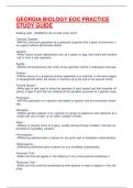 GEORGIA BIOLOGY EOC PRACTICE STUDY GUIDE