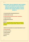 NR442 EXAM 2 &sol;NR 442 COMMUNITY HEALTH NURSING &NewLine;EXAM 2 LATEST 2026&sol;2027 ACTUAL EXAM WITH &NewLine;COMPLETE QUESTIONS AND CORRECT DETAILED &NewLine;ANSWERS &lpar;100&percnt; VERIFIED ANSWERS&rpar; &vert;ALREADY &NewLine;GRADED A&plus;