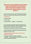 NR442 EXAM 2 &sol;NR 442 COMMUNITY HEALTH NURSING &NewLine;EXAM 2 LATEST 2026&sol;2027 ACTUAL EXAM WITH &NewLine;COMPLETE QUESTIONS AND CORRECT DETAILED &NewLine;ANSWERS &lpar;100&percnt; VERIFIED ANSWERS&rpar; &vert;ALREADY &NewLine;GRADED A&plus;