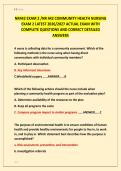 NR442 EXAM 2 &sol;NR 442 COMMUNITY HEALTH NURSING &NewLine;EXAM 2 LATEST 2026&sol;2027 ACTUAL EXAM WITH &NewLine;COMPLETE QUESTIONS AND CORRECT DETAILED &NewLine;ANSWERS