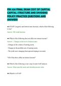 FIN 420 FINAL EXAM COST OF CAPITAL&NewLine;CAPITAL STRUCTURE AND DIVIDEND&NewLine;POLICY PRACTICE QUESTIONS AND&NewLine;ANSWERS