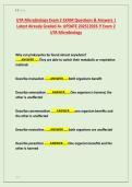 UTA Microbiology Exam 2 EXAM Questions & Answers &vert; &NewLine;Latest Already Graded A&plus; UPDATE 2025&vert;2026 &excl;&excl; Exam 2 &NewLine;UTA Microbiology 