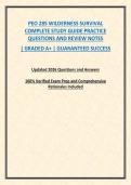 PEO 285 WILDERNESS SURVIVAL COMPLETE STUDY GUIDE PRACTICE QUESTIONS AND REVIEW NOTES