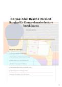 NR-324 Adult Health I &lpar;Medical-Surgical I&rpar; Comprehensive Lecture Breakdowns &vert; High-Yield Nursing Study Guide & Entrepreneurial Framework Updated to 2026 