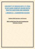 UO ANTH 171 FINAL STUDY GUIDE COMPLETE REVIEW NOTES PRACTICE QUESTIONS AND ANSWERS