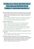 UF HSA 3111 FINAL REVIEW FINAL&NewLine;TEST 2026 QUESTIONS WITH&NewLine;CORRECT ANSWERS GRADED A&plus;&NewLine;