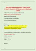 MRSE Exam Questions & Answers &vert; Latest Already &NewLine;Graded A&plus; &vert;Questions with Correct Answers 2026 latest &NewLine;update&excl;&excl;