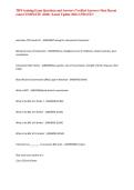 TIPS training Exam Questions and Answers &lpar;Verified Answers&rpar; Most Recent exam COMPLETE &lpar;2026&rpar; &lpar;Latest Update 2026&rpar; UPDATE&excl;&excl;&NewLine;