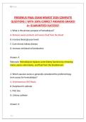 FRESENIUS FINAL EXAM NEWEST 2026 COMPLETE &NewLine;QUESTIONS &vert; WITH 100&percnt; CORRECT ANSWERS GRADED &NewLine;A&plus; GUARANTEED SUCCESS&excl;&excl; 