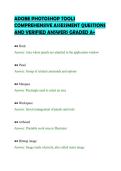 ADOBE PHOTOSHOP TOOLS &NewLine;COMPREHENSIVE ASSESSMENT QUESTIONS &NewLine;AND VERIFIED ANSWERS GRADED A&plus;