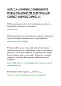 ADULT 2 A&plus; COMPILED COMPREHENSIVE &NewLine;REVIEW 2026 COMPLETE QUESTIONS AND &NewLine;CORRECT ANSWERS GRADED A&plus; 