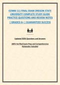 COMM 111 FINAL EXAM OREGON STATE UNIVERSITY COMPLETE STUDY GUIDE PRACTICE QUESTIONS AND REVIEW NOTES
