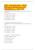 302 - Radiography - MCQ Revision Questions and Answers all Updated