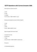 CETP Exam Questions with Correct &NewLine;Answers 2026