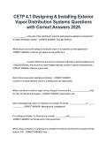 CETP 4&period;1 Designing & Installing Exterior &NewLine;Vapor Distribution Systems Questions &NewLine;with Correct Answers 2026