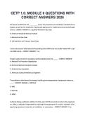 CETP 1&period;0&colon; MODULE 6 QUESTIONS WITH &NewLine;CORRECT ANSWERS 2026