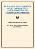 BA 325 MIDTERM UNIVERSITY OF OREGON COMPLETE STUDY GUIDE PRACTICE QUESTIONS AND REVIEW NOTES