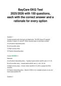 BayCare EKG Test&NewLine;2025&sol;2026 with 150 questions&comma;&NewLine;each with the correct answer and a&NewLine;rationale for every option