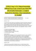 USMLE Step 2 CK Clinical Knowledge Official Prep Exam Actual Exam 2026&sol;2027 with Detailed Rationales &vert; Complete Exam-Style Questions &vert; Pass Guaranteed &ndash; A&plus; Graded&NewLine;&NewLine;