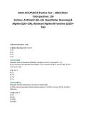 Math ACCUPLACER Practice Test &ndash; 2026 Edition&NewLine;Total questions&colon; 156&NewLine;Sections&colon; Arithmetic &lpar;Q1&ndash;52&rpar;&comma; Quantitative Reasoning &&NewLine;Algebra &lpar;Q53&ndash;104&rpar;&comma; Advanced Algebra & Functions &lpar;Q105&ndash;&NewLine;156&rpar;