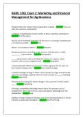 AGBU 3361 Exam 2&colon; Marketing and Financial &NewLine;Management for Agribusiness