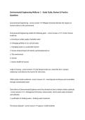 Environmental Engineering Midterm 1 &ndash; Study Guide&comma; Review & Practice Questions