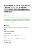 ADVANCED EMT A CLINICAL REASONING ALL &NewLine;CHAPTERS ACTUAL TEST 2026 VERIFIED &NewLine;QUESTIONS AND ANSWERS COMPREHENSIVE &NewLine;STUDY GUIDE 