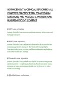 ADVANCED EMT A CLINICAL REASONING ALL &NewLine;CHAPTERS PRACTICE EXAM 2026 PREMIUM &NewLine;QUESTIONS AND ACCURATE ANSWERS ONE &NewLine;HUNDRED PERCENT CORRECT