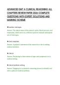 ADVANCED EMT A CLINICAL REASONING ALL &NewLine;CHAPTERS REVIEW PAPER 2026 COMPLETE &NewLine;QUESTIONS WITH EXPERT SOLUTIONS AND &NewLine;MARKING SCHEME 