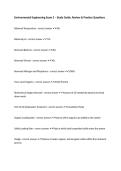Environmental Engineering Exam 3 &ndash; Study Guide&comma; Review & Practice Questions
