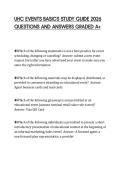 UHC EVENTS BASICS STUDY GUIDE 2026&NewLine;QUESTIONS AND ANSWERS GRADED A&plus;