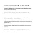 Introduction to Environmental Engineering &ndash; Study Guide & Key Concepts