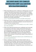 UHC EVENTS BASICS TEST COMPLETE&NewLine;CERTIFICATION SCRIPT 2026 QUESTIONS&NewLine;WITH SOLUTIONS GRADED A&plus;
