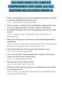 UHC EVENTS BASICS TEST COMPLETE&NewLine;COMPREHENSIVE STUDY GUIDE 2026 FULL&NewLine;QUESTIONS AND SOLUTIONS GRADED A&plus;