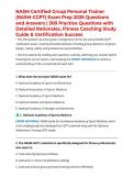 NASM Certified Group Personal Trainer &lpar;NASM-CGPT&rpar; Exam Prep 2026 Questions and Answers &vert; 300 Practice Questions with Detailed Rationales&comma; Fitness Coaching Study Guide & Certification Success