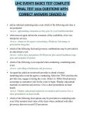 UHC EVENTS BASICS TEST COMPLETE&NewLine;FINAL TEST 2026 QUESTIONS WITH&NewLine;CORRECT ANSWERS GRADED A&plus;