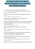 UHC EVENTS BASICS TEST COMPLETE&NewLine;PRACTICE EXAMINATION 2026 QUESTIONS&NewLine;WITH ANSWERS GRADED A&plus;