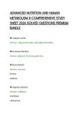 ADVANCED NUTRITION AND HUMAN &NewLine;METABOLISM 8 COMPREHENSIVE STUDY &NewLine;SHEET 2026 SOLVED QUESTIONS PREMIUM &NewLine;BUNDLE 