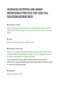 ADVANCED NUTRITION AND HUMAN &NewLine;METABOLISM 8 PRACTICE TEST 2026 FULL &NewLine;SOLUTIONS REVIEW PACK