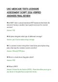UHC MEDICARE TESTS LICENSURE&NewLine;ASSESSMENT SCRIPT 2026 VERIFIED&NewLine;ANSWERS FINAL REVIEW&NewLine;