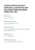 ADVANCED NUTRITION AND HUMAN &NewLine;METABOLISM ALL CHAPTERS FINAL PAPER &NewLine;2026 COMPLETE QUESTIONS ANSWERS &NewLine;PREMIUM STUDY GUIDE 