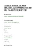 ADVANCED NUTRITION AND HUMAN &NewLine;METABOLISM ALL CHAPTERS PRACTICE TEST &NewLine;2026 FULL SOLUTIONS REVIEW PACK 